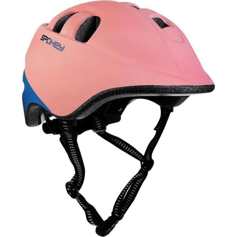 Spokey Cherub Dětská cyklistická přilba In-Mold, 52-56 cm, růžovo-modrá
