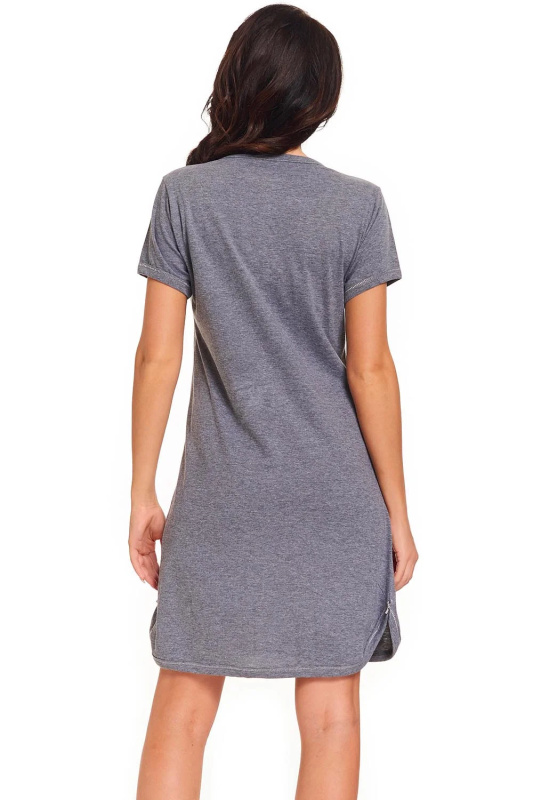 Noční košile Dn-nightwear TM.9301 Barva: Šedá, Velikost: S