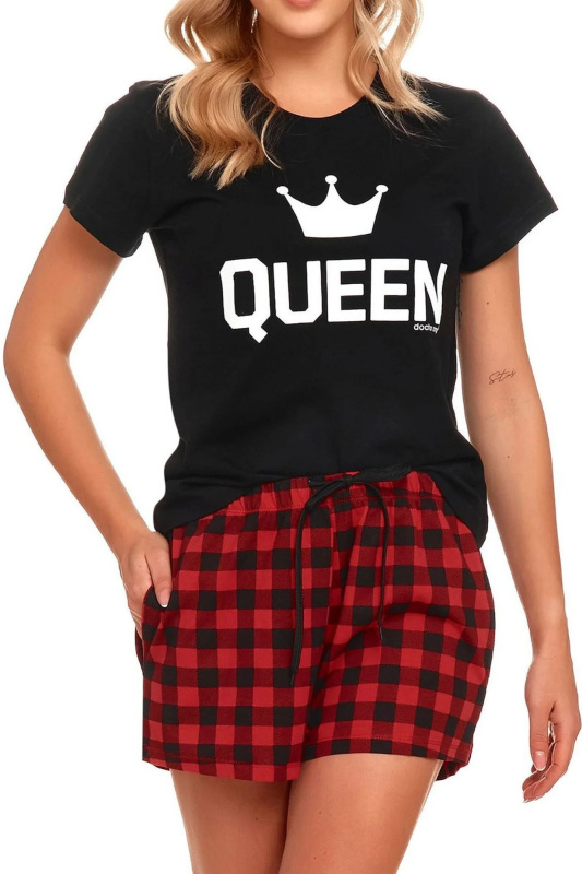 Dámské pyžamo Dn-nightwear PM.9943 Z Barva: Černá, Velikost: L