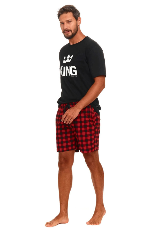Pánské pyžamo Dn-nightwear PMB.9952 Z Barva: Černá, Velikost: S