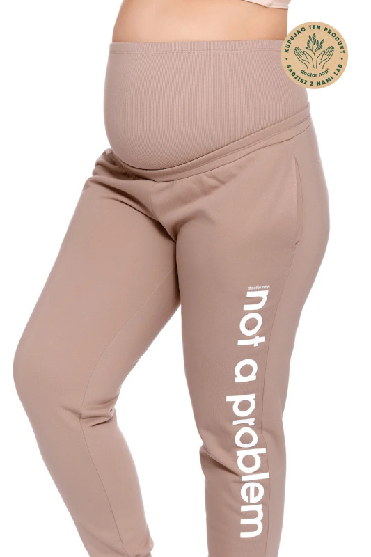 Dámské těhotenské tepláky SPO 4238 2XL béžová XXL