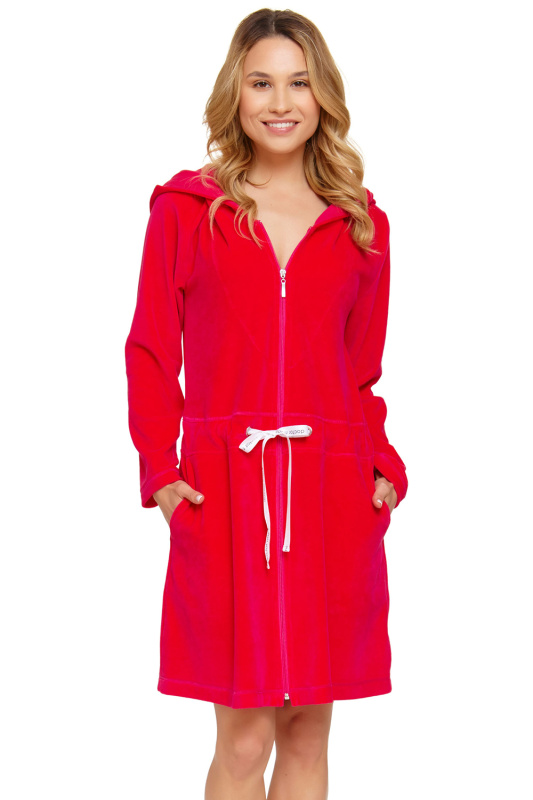 Dámský župan 1008 red plus - Doctornap malinová XXL