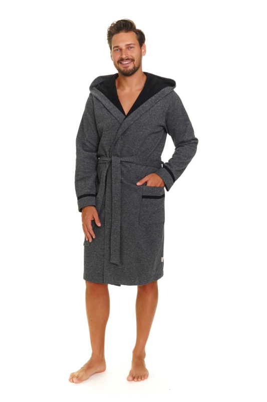 Pánský župan 7141 Twill - Doctor Nap šedá L