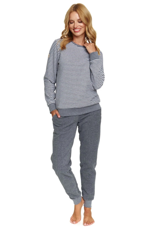 Dámské pyžamo 5247 dark grey - Doctornap šedá L