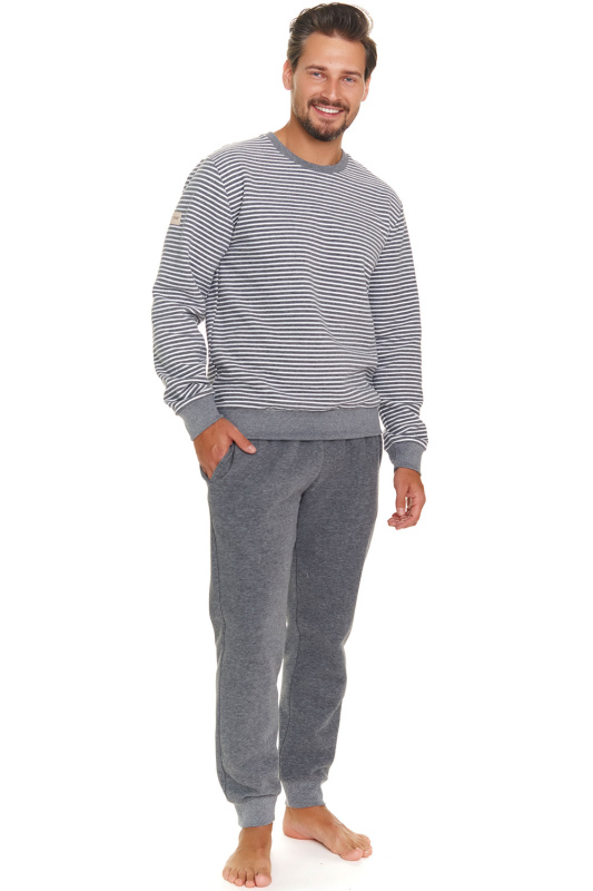 Pánské pyžamo 5248 dark grey - Doctornap šedá XXL