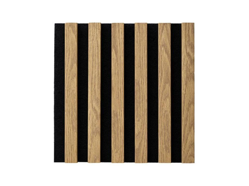 Egibi Akustický panel dekor dřeva a černý podklad 270x30 cm Barva: DUB SVĚTLÝ