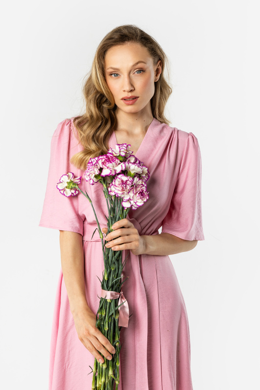 Dámské zavinovací midi šaty A761