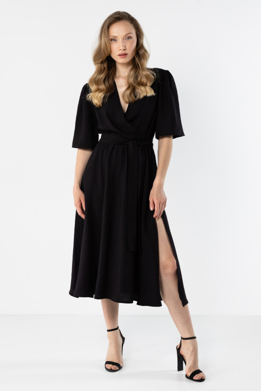 Dámské zavinovací midi šaty A761