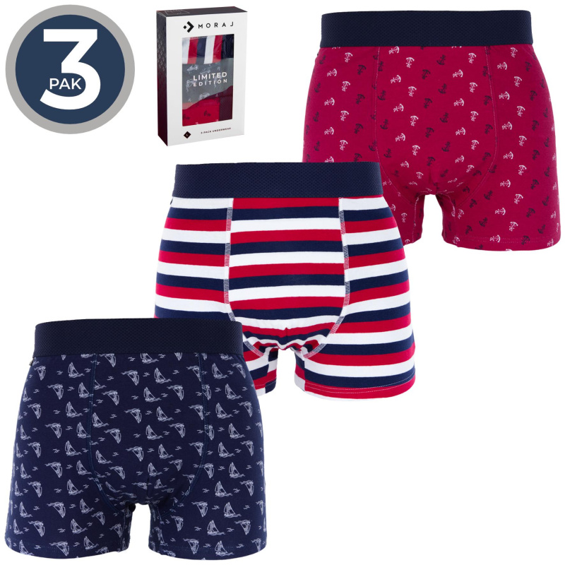 Boxerky Moraj MBX650-007/3 Barva: Modrá - tmavě, Velikost: XL