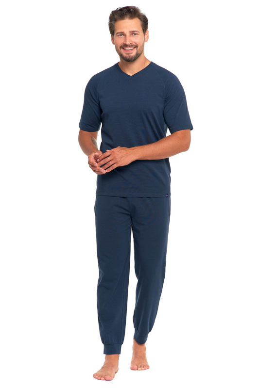 Pánské pyžamo Moraj PDM4100-007 Barva: Modrá - tmavě, Velikost: XL