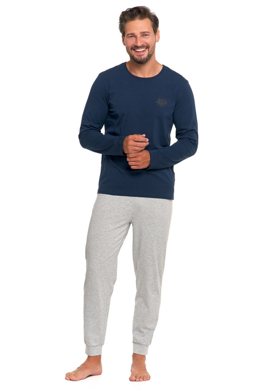 Pánské pyžamo Moraj PDM4700-002 Barva: Modrá - tmavě, Velikost: 2XL