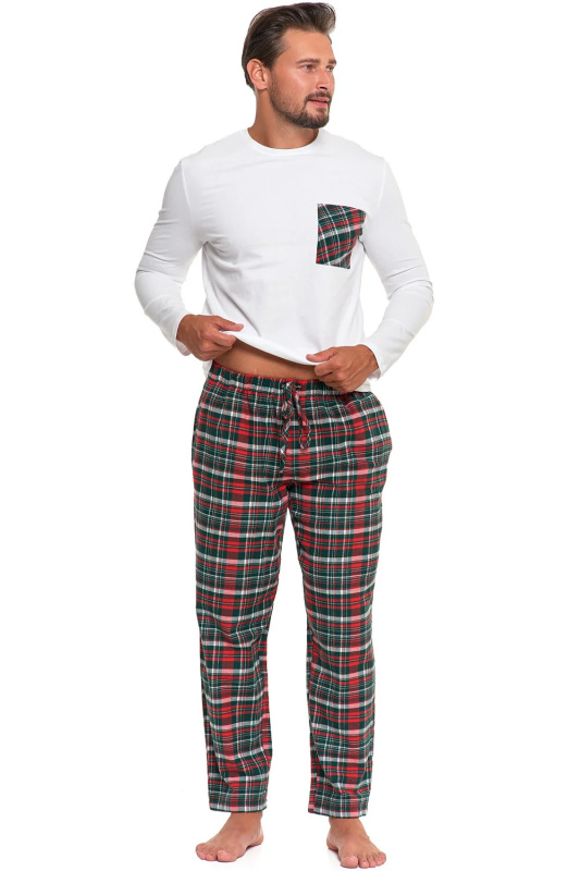 Pánské pyžamo Moraj PDM6900-001 Barva: Bílá, Velikost: 2XL