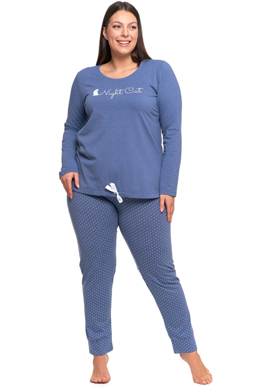 Dámské pyžamo Moraj PDD5800-003 Barva: Modrá, Velikost: 2XL