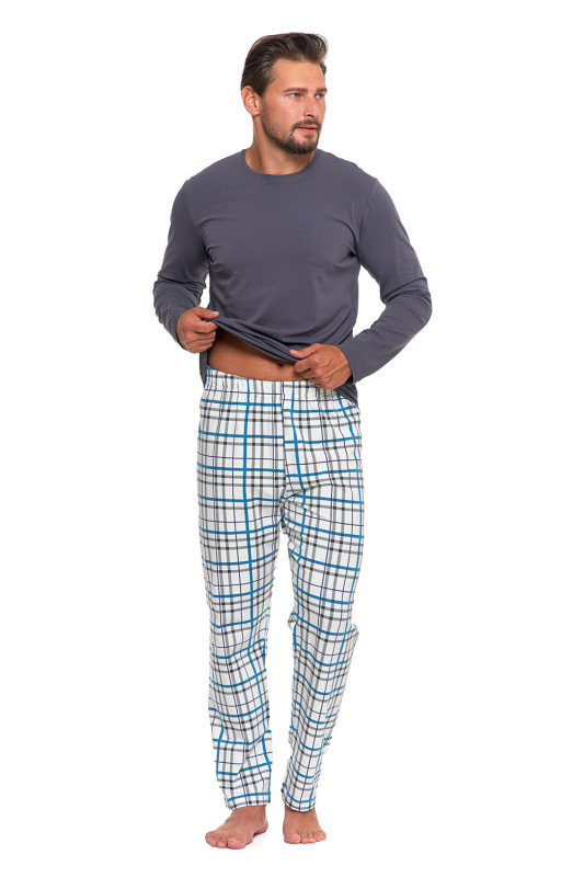 Pánské pyžamo Moraj PDM5400-007 Barva: Šedá, Velikost: 2XL