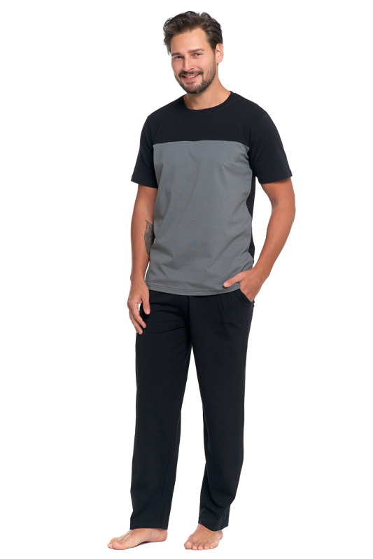 Pánské pyžamo Moraj PDM3400-006 Barva: Černá, Velikost: 2XL