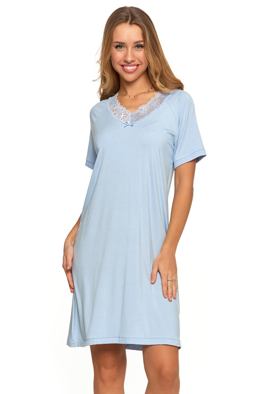 Dámská noční košile Moraj PDK3200-010 Barva: Modrá, Velikost: L