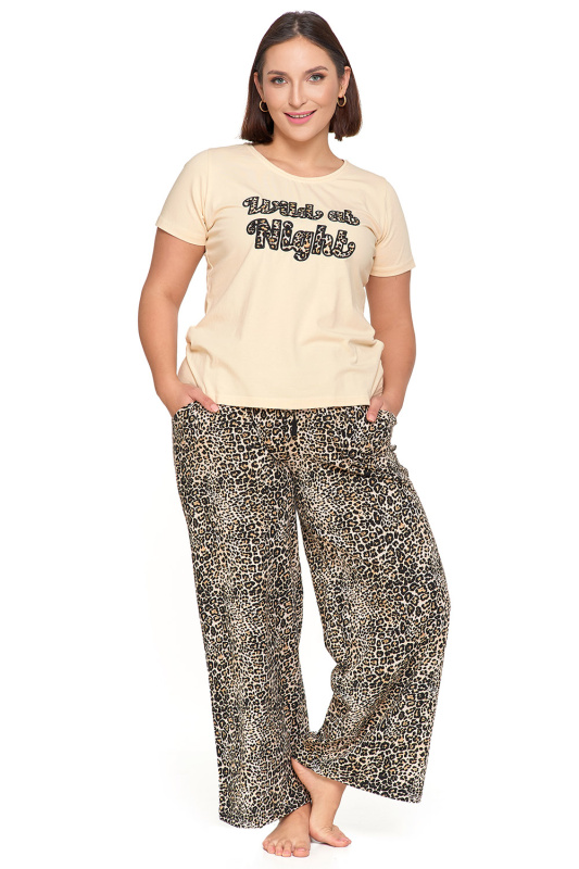 Dámské pyžamo Moraj PDD4600-015 Barva: Béžová, Velikost: 2XL