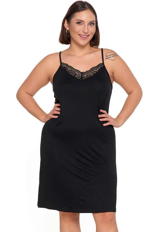 Noční košilka Moraj PDK3400-007 Barva: Černá, Velikost: 2XL