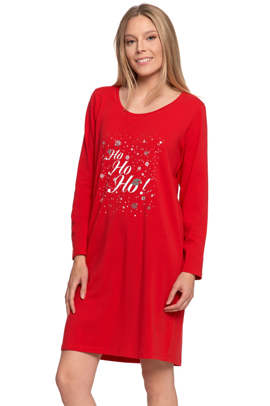 Dámská noční košile Moraj PDK2800-003 Barva: Červená, Velikost: 2XL
