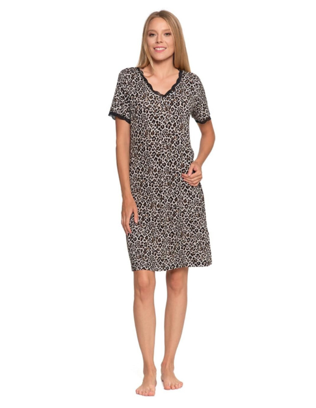 Noční košile Moraj PDK2700-008 Barva: Hnědá, Velikost: 2XL