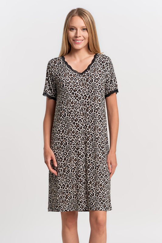 Noční košile Moraj PDK2700-008 Barva: Hnědá, Velikost: 2XL