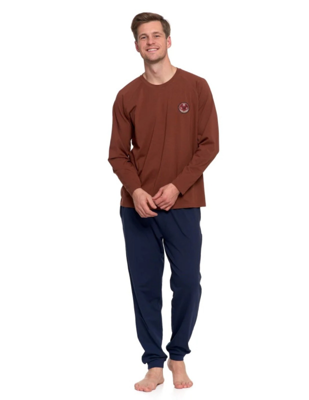 Moraj PDM pyžamo 4600-009 délka/r M-2XL hnědá XXL