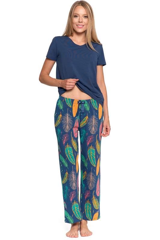 Dámské pyžamo Moraj PDD4600-016 Barva: Modrá - tmavě, Velikost: S