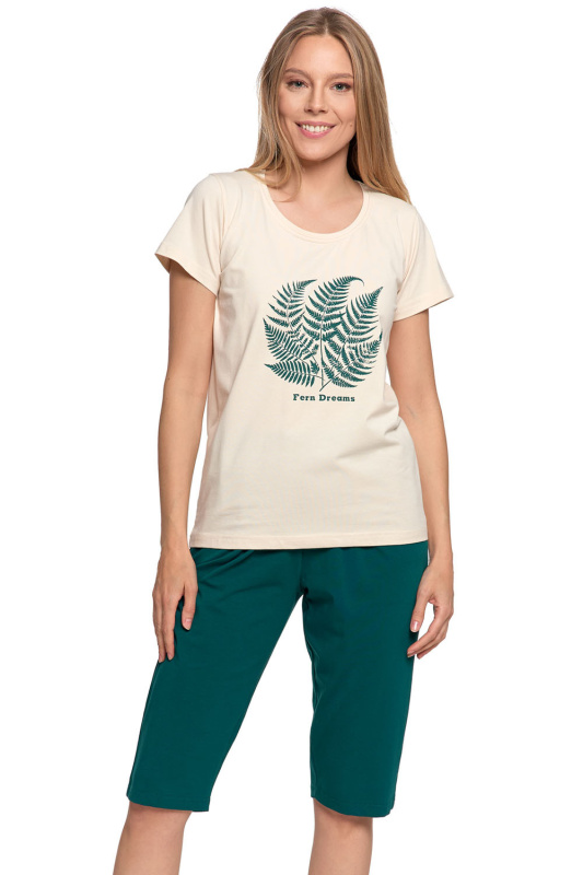 Dámské pyžamo Moraj PDD4300-018 Barva: Smetanová, Velikost: L