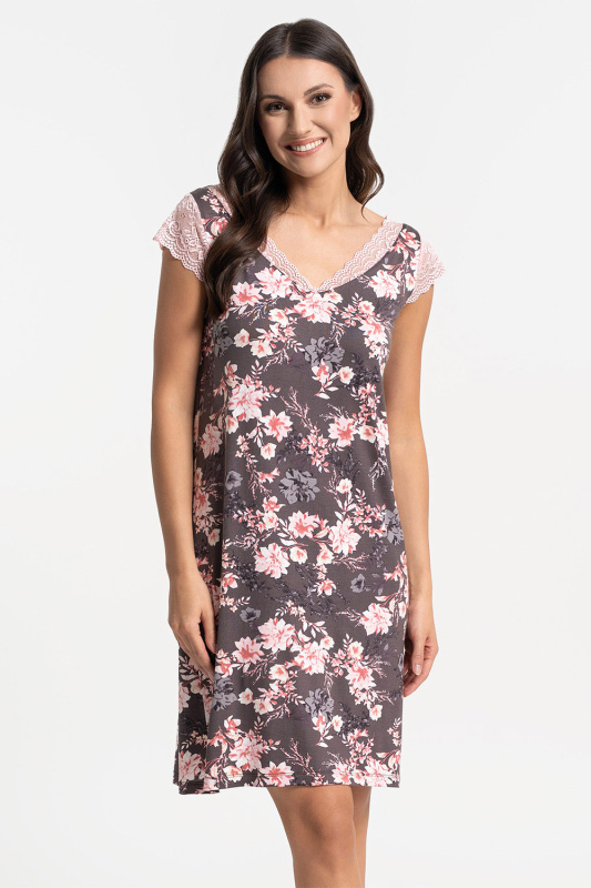 Noční košilka Moraj PDK3200-012 Barva: Hnědá, Velikost: 3XL