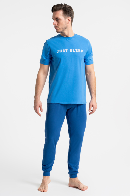 Pánské pyžamo Moraj PDM4100-012 Barva: Modrá, Velikost: M