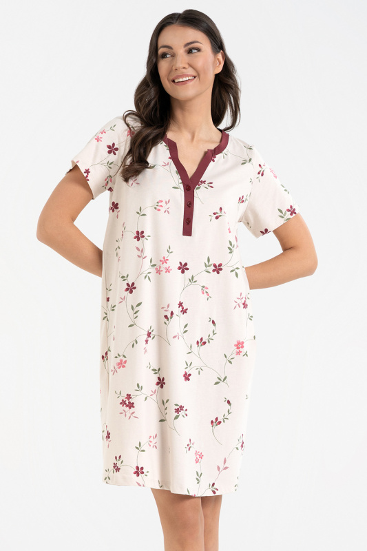 Dámská noční košile Moraj PDK2900-018 Barva: Bordó, Velikost: 4XL