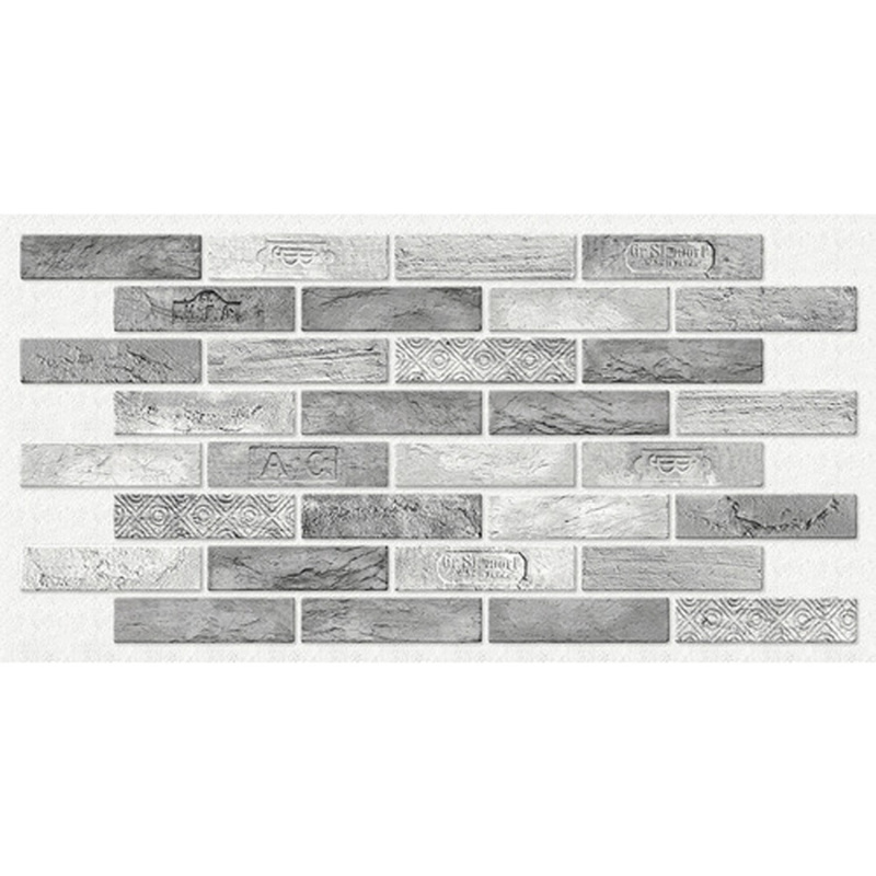 NMC Dekorační nástěnný panel PVC Old Black Brick 0,35 mm, 98 x 48,5 cm