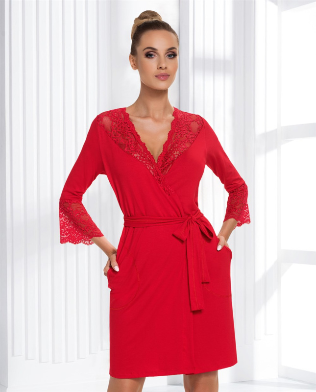 Dámský župan Donna Stella red Barva: Červená, Velikost: XL