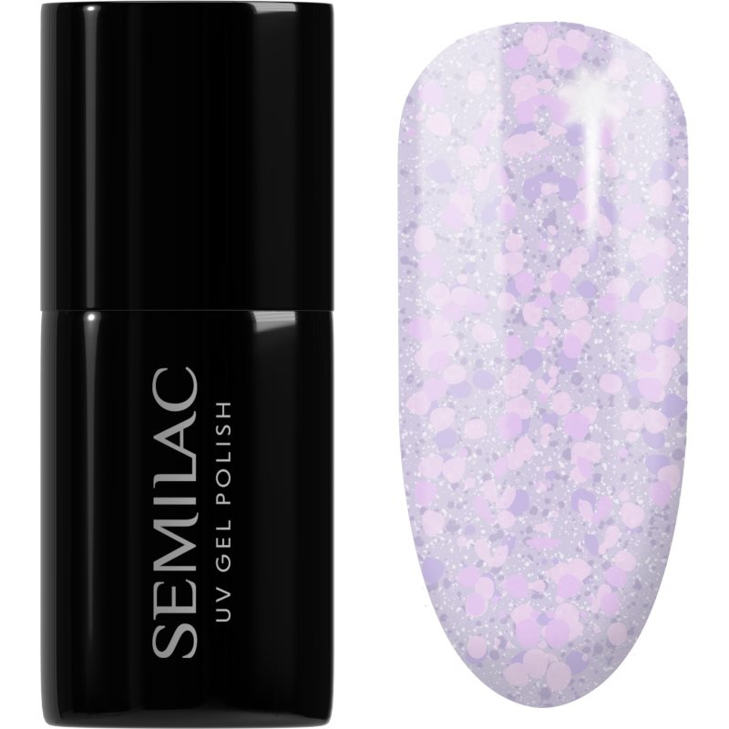 Semilac UV Hybrid Crushed_ICE gelový lak na nehty s použitím UV/LED lampy odstín 492 Icy Lavender Bliss 7 ml