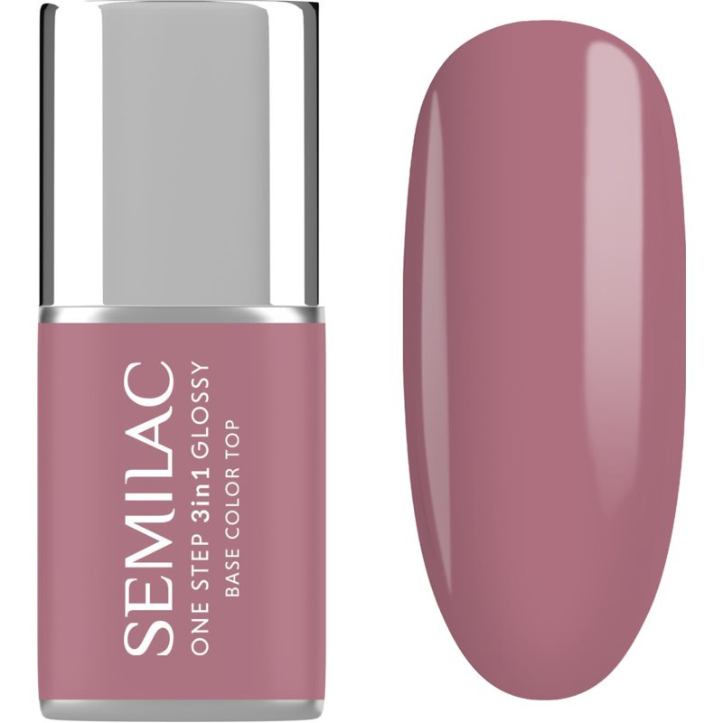 Semilac One Step 3in1 Glossy gelový lak na nehty odstín 201 Earth Pink 7 ml