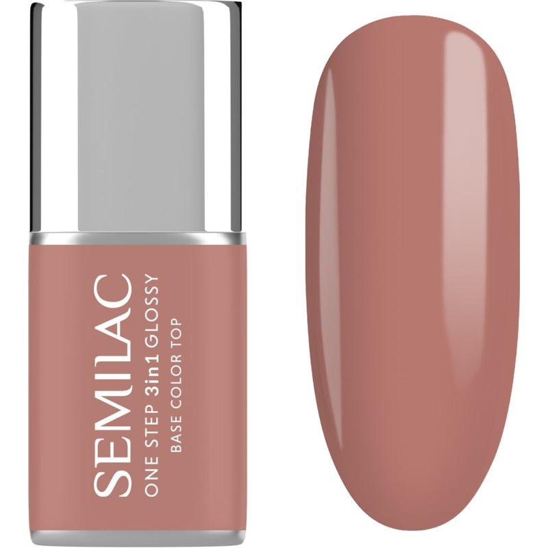 Semilac One Step 3in1 Glossy gelový lak na nehty odstín 235 Peach Beige 7 ml
