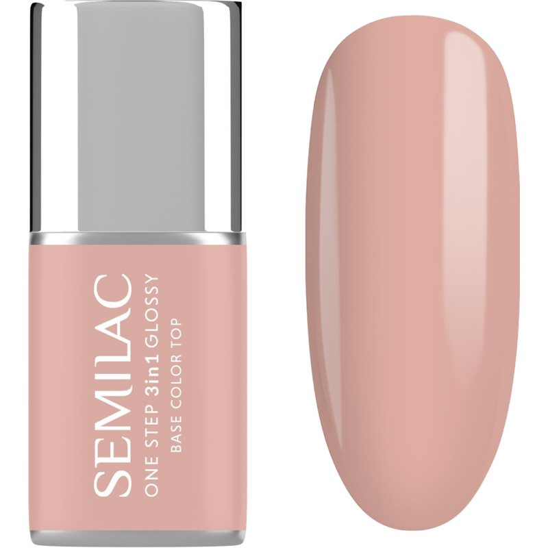 Semilac One Step 3in1 Glossy gelový lak na nehty odstín 450 Light Peach 7 ml