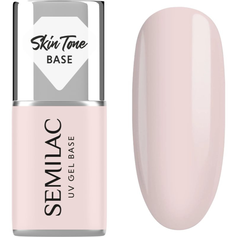 Semilac UV Gel Base Skin Tone Base podkladový lak pro gelové nehty odstín Écru 7 ml