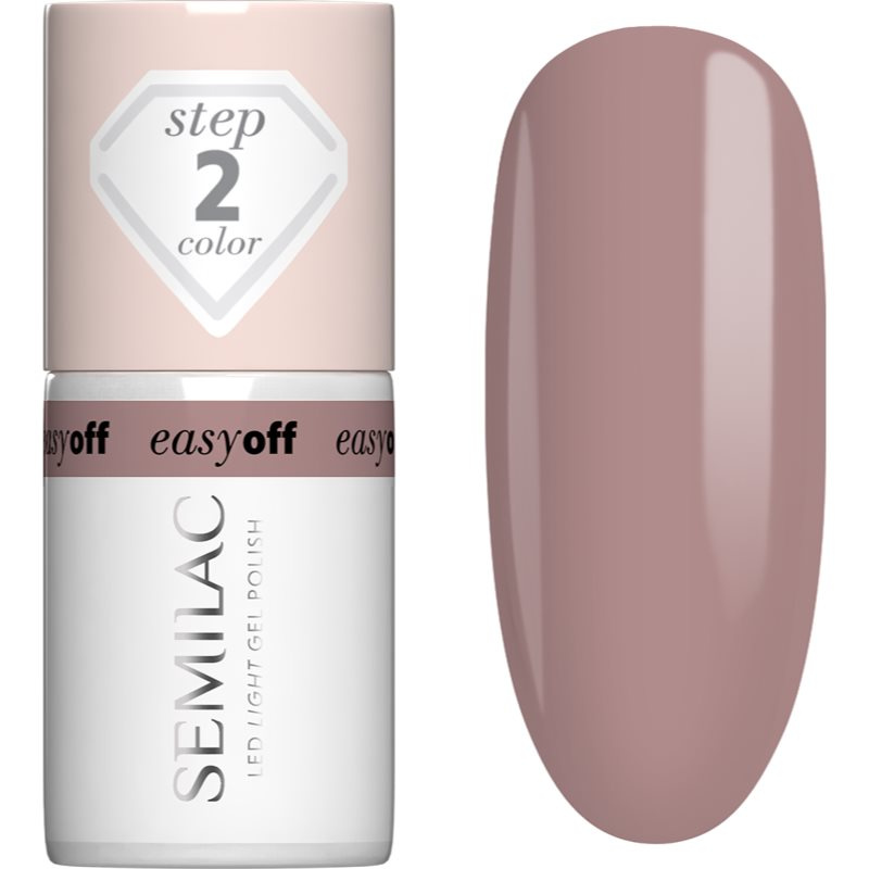 Semilac Easy Off Step 2 gelový lak na nehty s použitím UV/LED lampy odstín Mocha Cream 7 ml