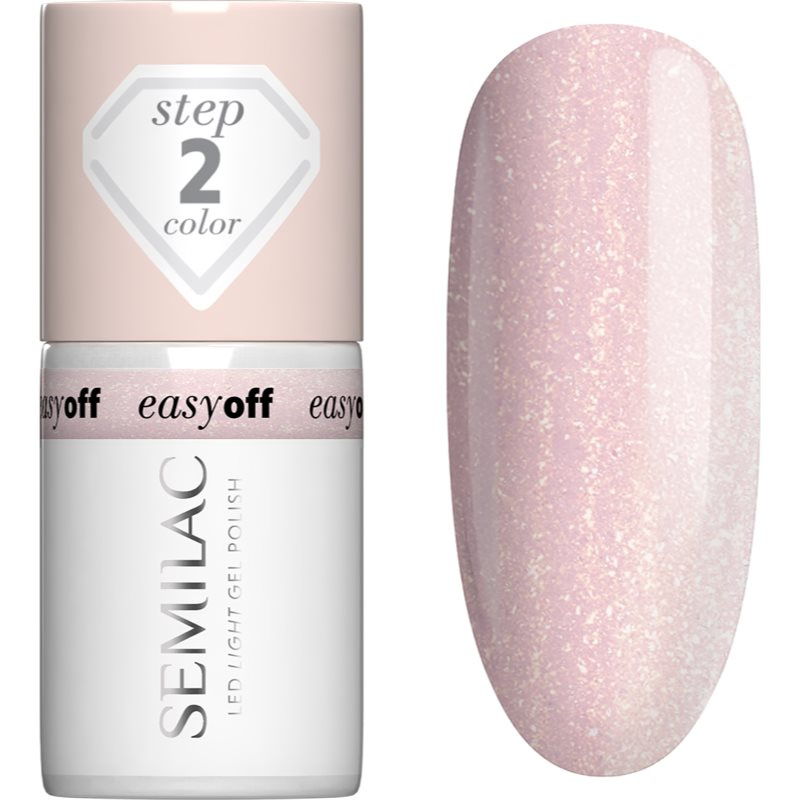 Semilac Easy Off Step 2 gelový lak na nehty s použitím UV/LED lampy odstín Glazed Milk 7 ml