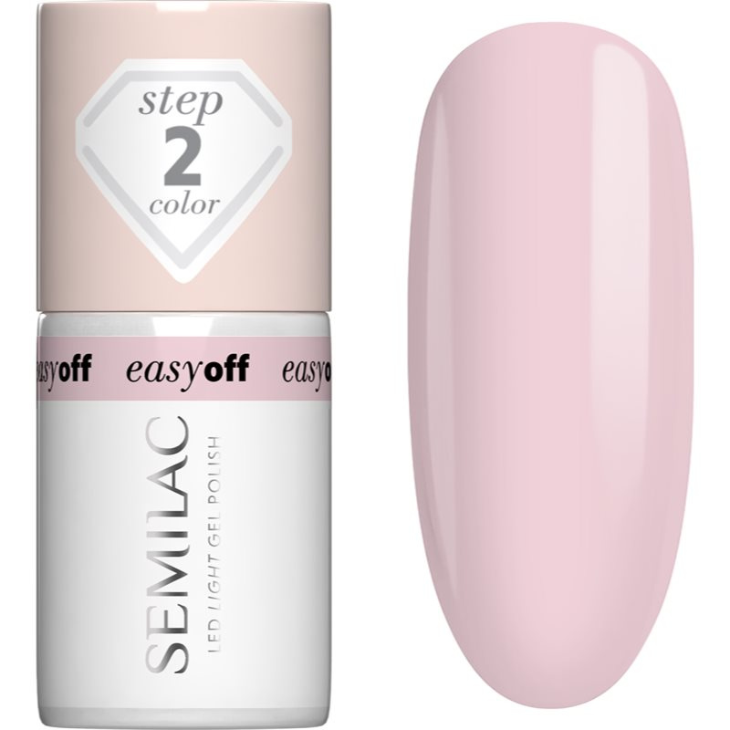 Semilac Easy Off Step 2 gelový lak na nehty s použitím UV/LED lampy odstín Pink Marshmallow 7 ml