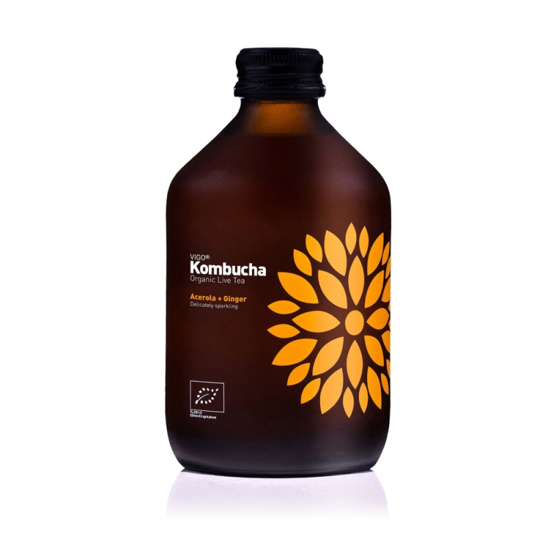 VIGO Kombucha acerola a zázvor BIO 330ml