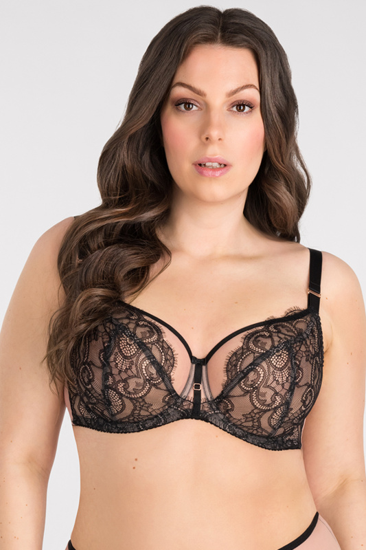 Podprsenka Gorsenia K834 Black to Black - výprodej Barva: Černá, Velikost: 70K