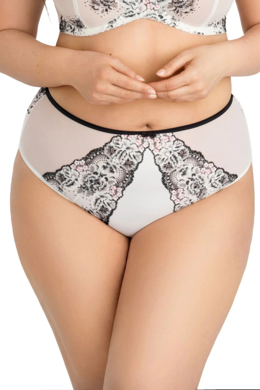 Kalhotky Gorsenia K841 Black-White Barva: Bílá, Velikost: 2XL