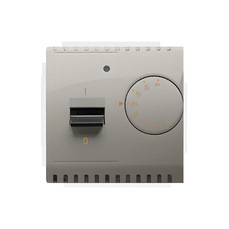 Termostat SIMON BASIC BMRT10W.02/29, s vnitř. tepl. senz., 16A/230V~, saténová