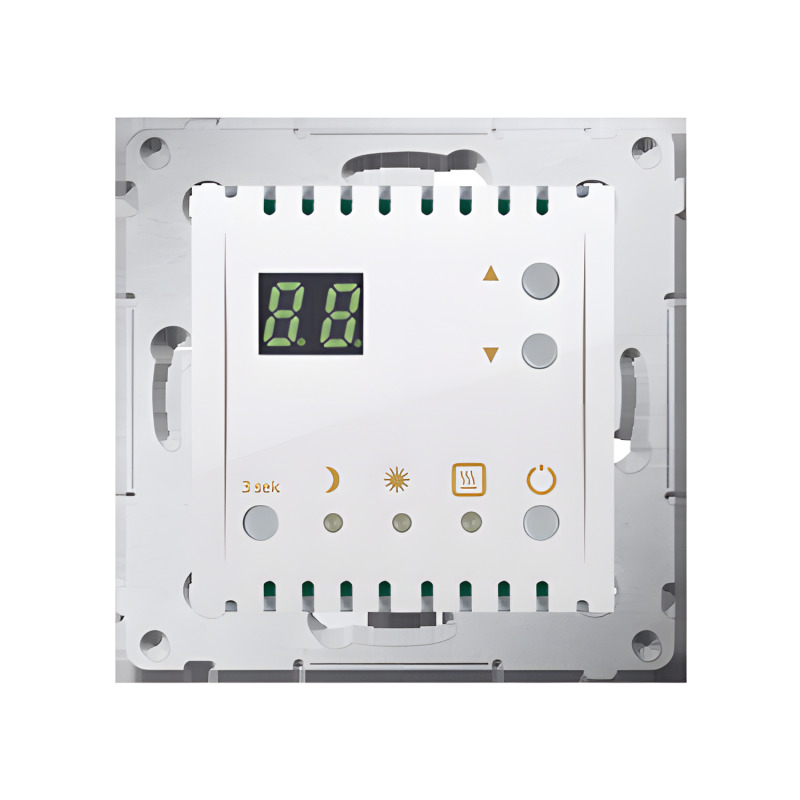 Termostat digitální SIMON 54 DTRNW.01/11, programovatelný s vestavěným senzorem teploty, bílá