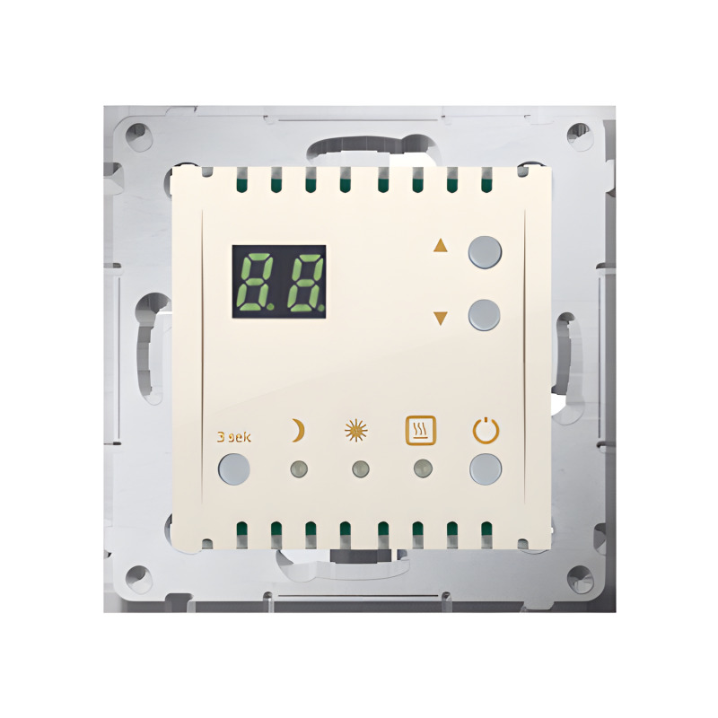 Termostat digitální SIMON 54 DTRNW.01/41, programovatelný s vestavěným senzorem teploty, krémová