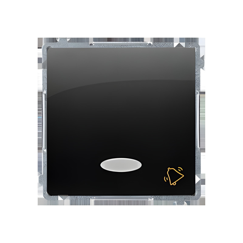 Ovladač zapínací SIMON BASIC BMD1L.01/49, s LED podsv., ř. 1/0So, 10A/250V~, bezšr. sv., černá mat