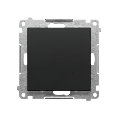 Ovladač SIMON 55 TEW1.01/149, 1 nás., elektron., tl. /sp. čas., 16A/250V~, šr. sv., černá mat