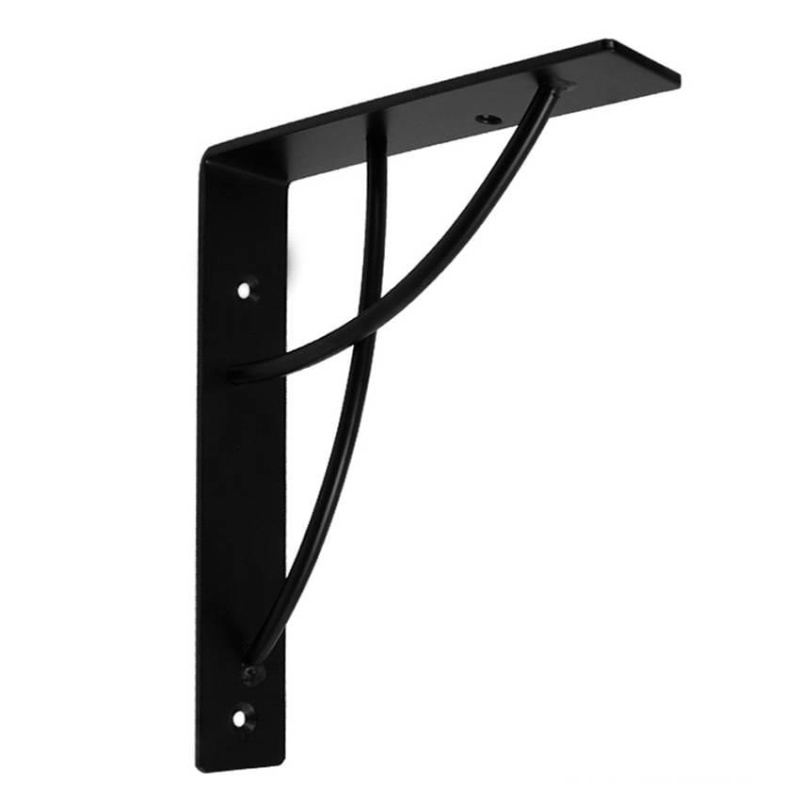 Konzola pod polici držák Loft Industrial Neo 18x18 cm černá matná